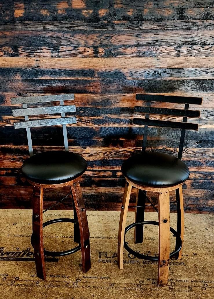 William Sheppee Whiskey Barrel Bar and Counter Stools 30" & 26" Seat - 1st Choice Furniture Direct