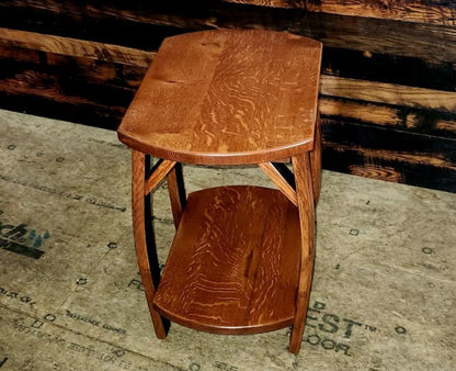 William Sheppee Whiskey Barrel End Table Shooters Amish Handcrafted - 1st Choice Furniture Direct
