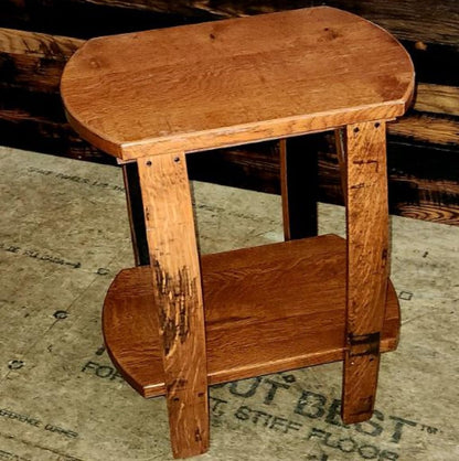 William Sheppee Whiskey Barrel End Table Shooters Amish Handcrafted - 1st Choice Furniture Direct