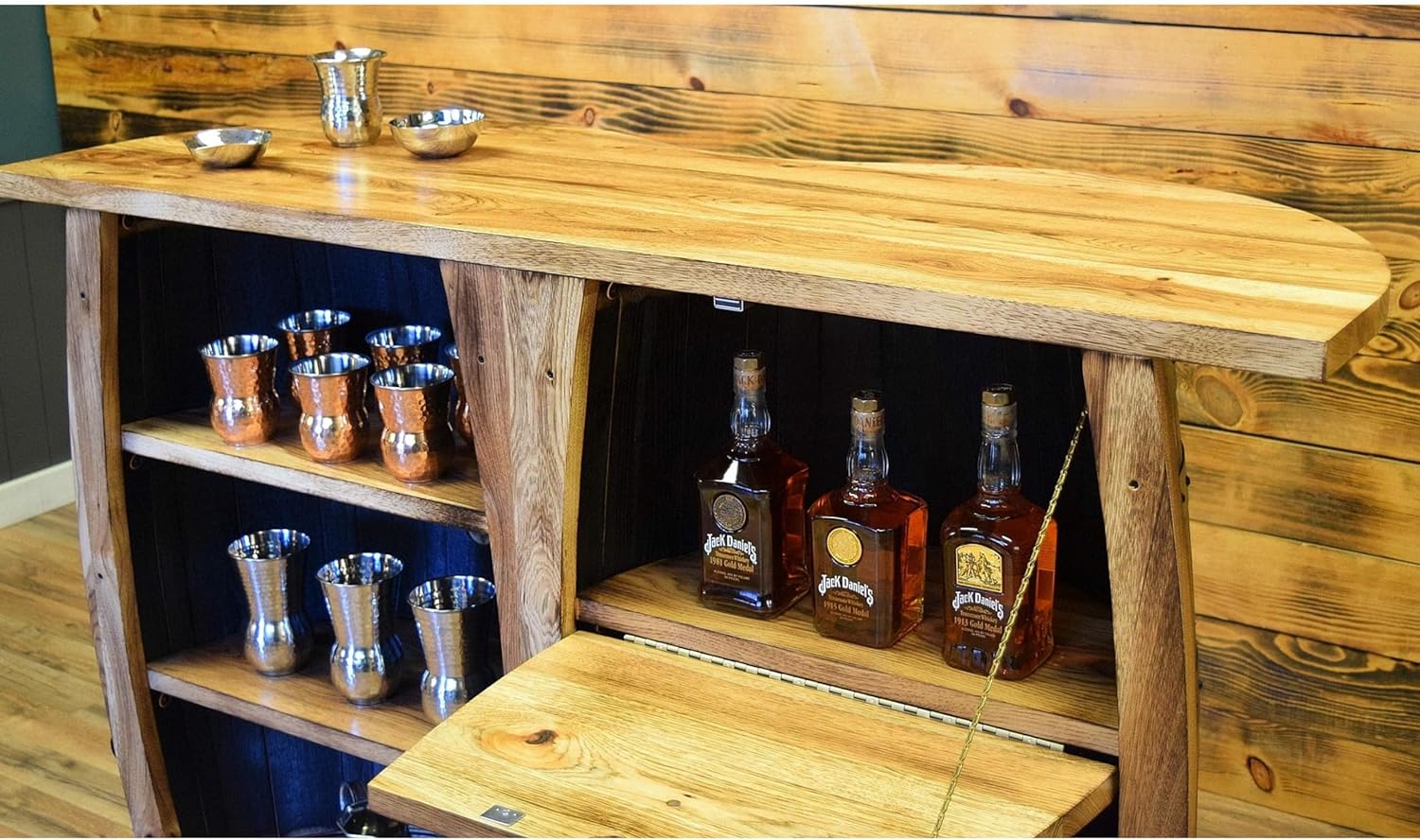 William Sheppee Whiskey Rustic Shooter's Double Barrel Bar SHO180 - 1st Choice Furniture Direct