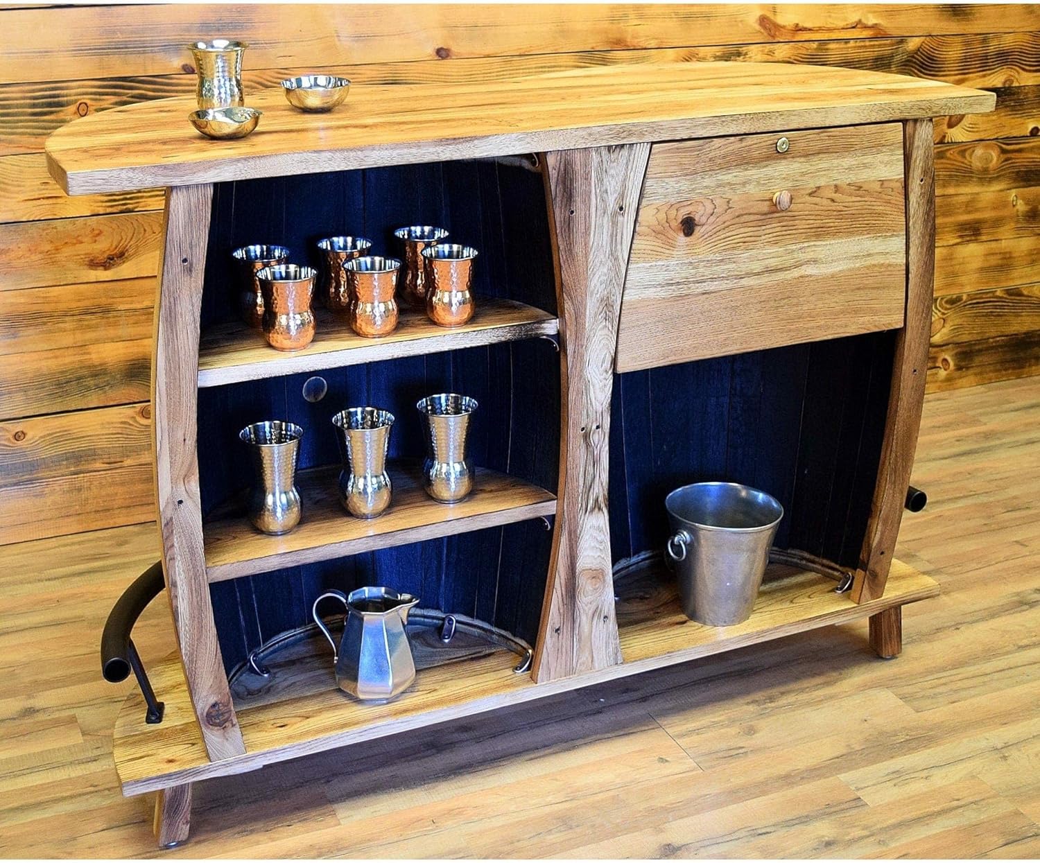 William Sheppee Whiskey Rustic Shooter's Double Barrel Bar SHO180 - 1st Choice Furniture Direct