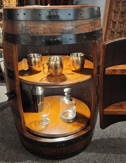 William Sheppee Whiskey Shooter's Barrel Cabinet - 1st Choice Furniture Direct