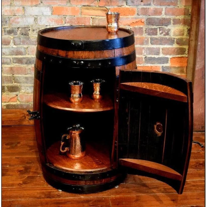 William Sheppee Whiskey Shooter's Barrel Cabinet - 1st Choice Furniture Direct