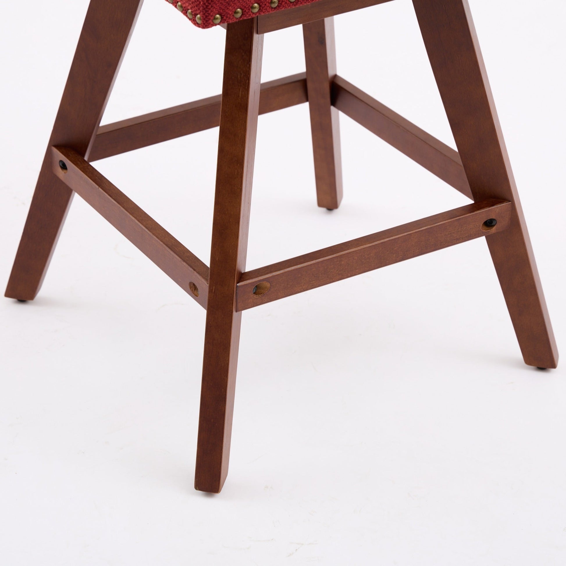 Wine Red Swivel Bar Stools Set of 2 | 26” Upholstered Counter Height Chairs - 1st Choice Furniture Direct