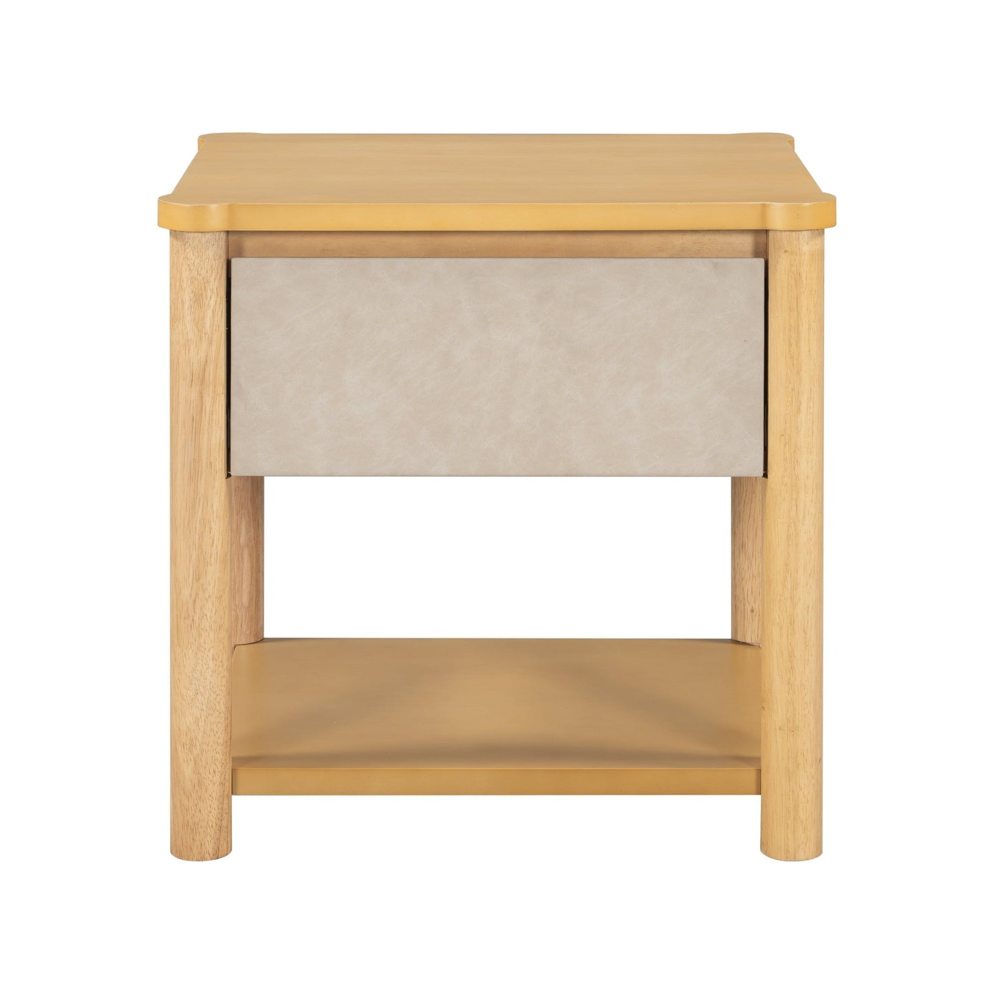 Wood Nightstand,Modern Nightstands with Drawer, Farmhouse Bedside Table for Bedroom Living Room ,MP2(set of 2) Natural&Beige Color - 1st Choice Furniture Direct