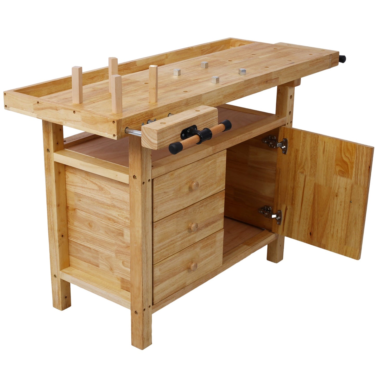 Wood Workbench - Wooden Workbench for Garage Workshop and Home - 1st Choice Furniture Direct