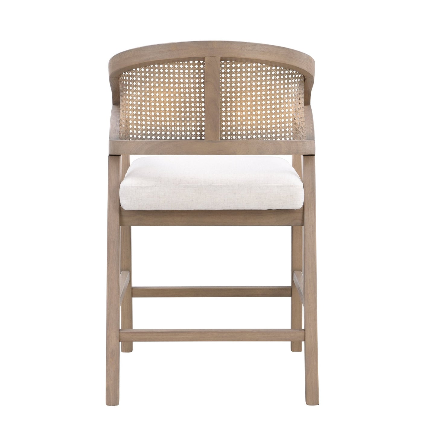 Wooden Frame Counter stool with rattan back - Light Ash - set of 2 - 1st Choice Furniture Direct