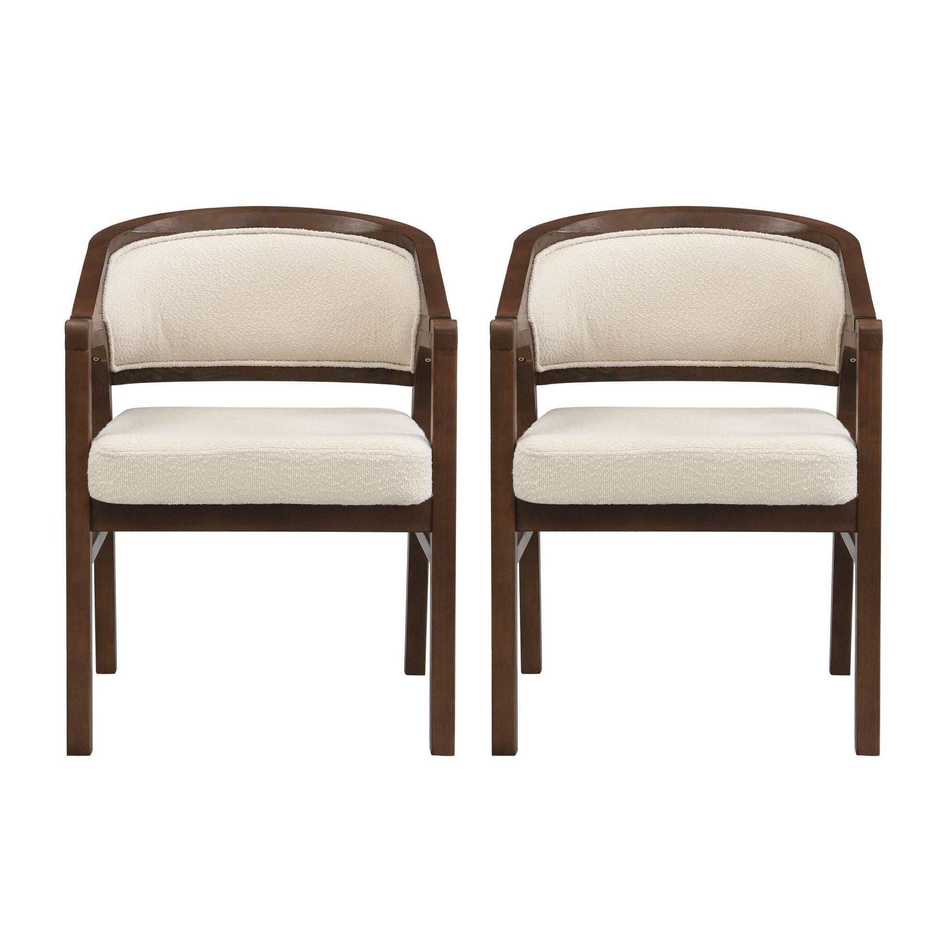 Wooden Frame Dining Chair with upholstere back,Frame color Walnut,set of 2 - 1st Choice Furniture Direct