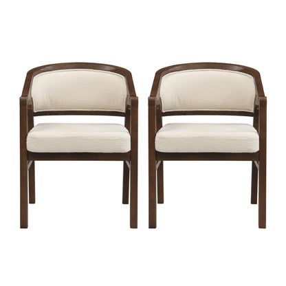 Wooden Frame Dining Chair with upholstere back,Frame color Walnut,set of 2 - 1st Choice Furniture Direct