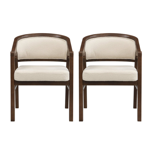 Wooden Frame Dining Chair with upholstere back,Frame color Walnut,set of 2 - 1st Choice Furniture Direct