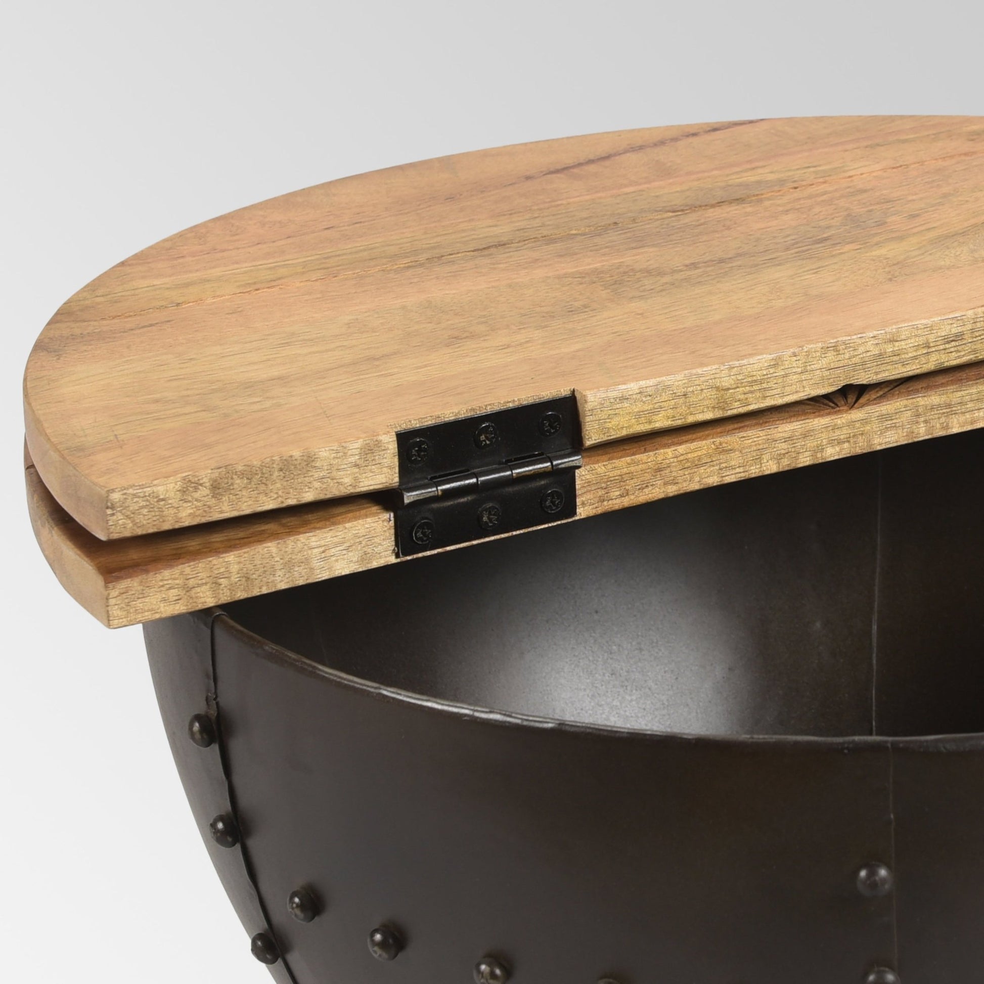 WOODEN & IRON COFFEE TABLE - 1st Choice Furniture Direct