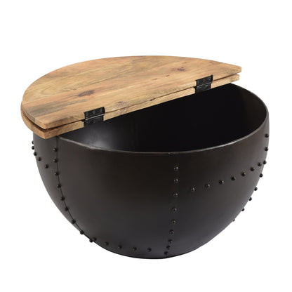 WOODEN & IRON COFFEE TABLE - 1st Choice Furniture Direct