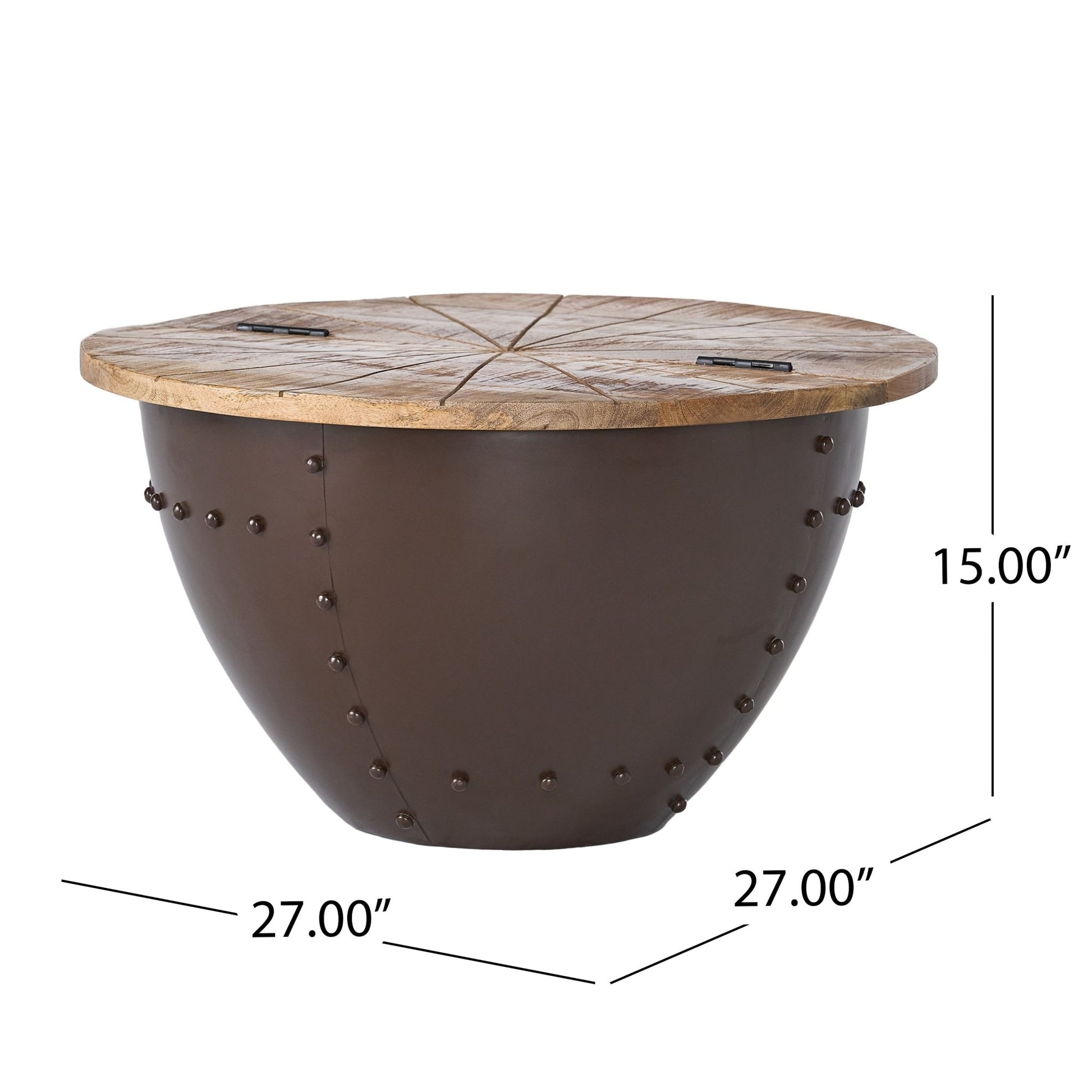 WOODEN & IRON COFFEE TABLE - 1st Choice Furniture Direct