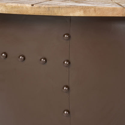 WOODEN & IRON COFFEE TABLE - 1st Choice Furniture Direct