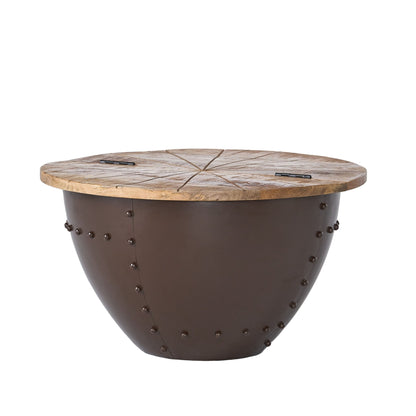 WOODEN & IRON COFFEE TABLE - 1st Choice Furniture Direct