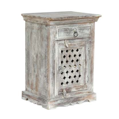 WOODEN NIGHTSTAND WITH 1 DRAWER 1 DOOR - 1st Choice Furniture Direct