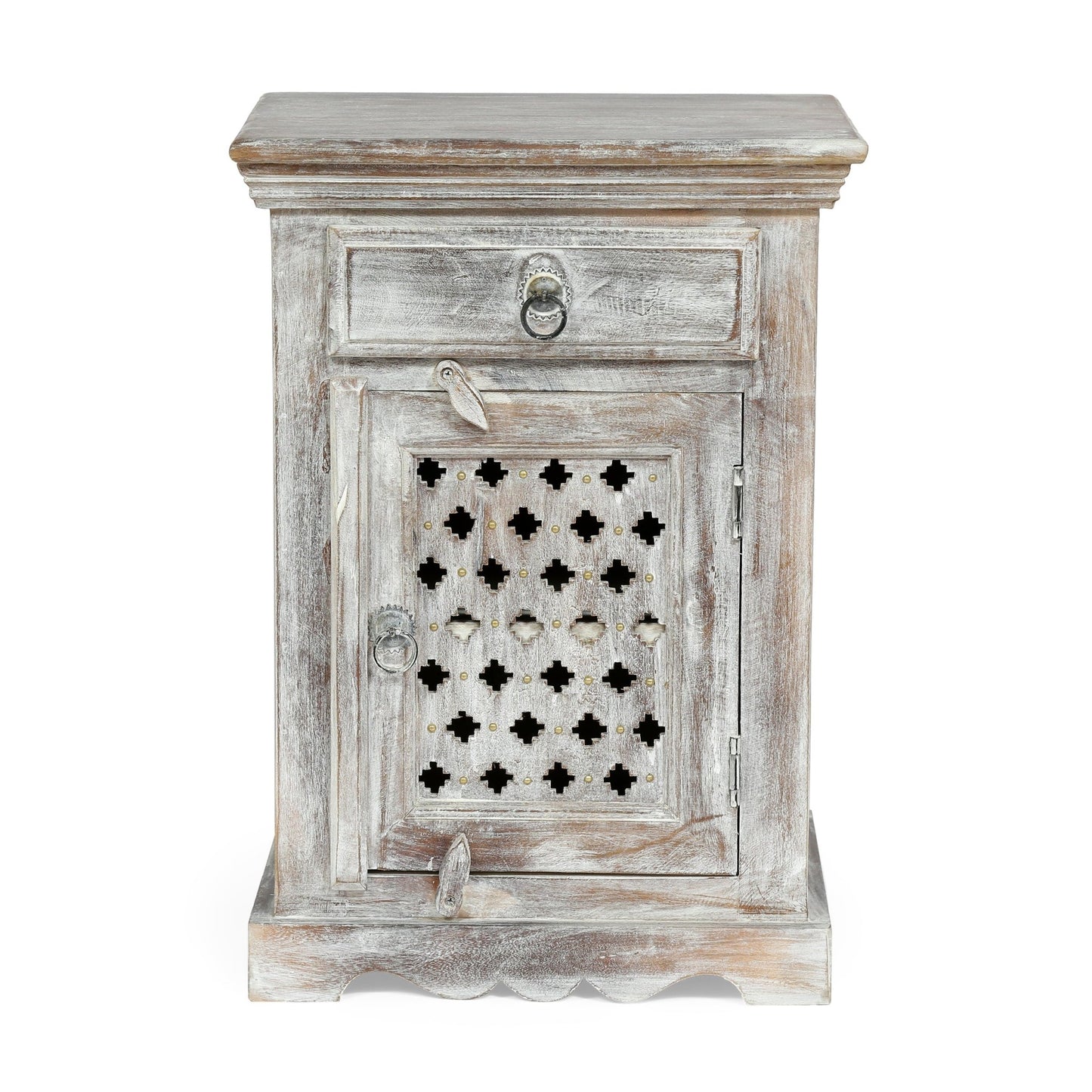 WOODEN NIGHTSTAND WITH 1 DRAWER 1 DOOR - 1st Choice Furniture Direct