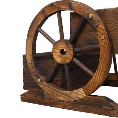 Wooden Wagon Planter Box, Garden Planter with Wheels,Decorative Planter for Flowers Herbs Vegetables for Indoor & Outdoor Décor,Wooden Flower Cart for Patio Garden Balcony Decoration. - 1st Choice Furniture Direct