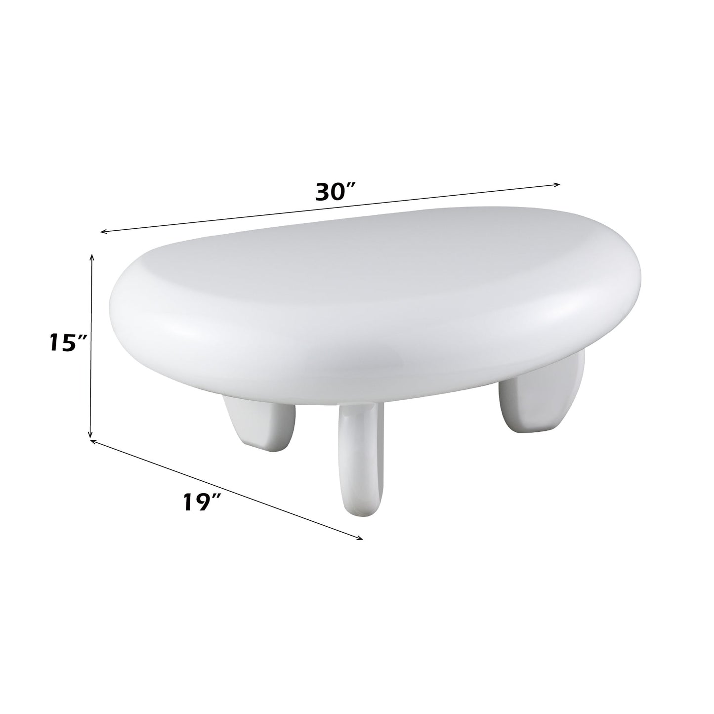 Wylie White High Gloss End Table - 1st Choice Furniture Direct