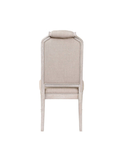 Wynsor Fabric & Antique Champagne Finish Side Chair(Set of 2) - 1st Choice Furniture Direct