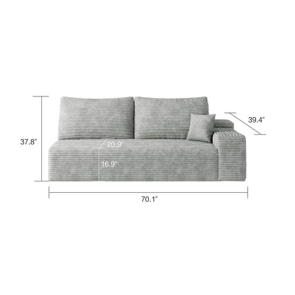 Y119 - 3L - GREY 3seater left - 1st Choice Furniture Direct