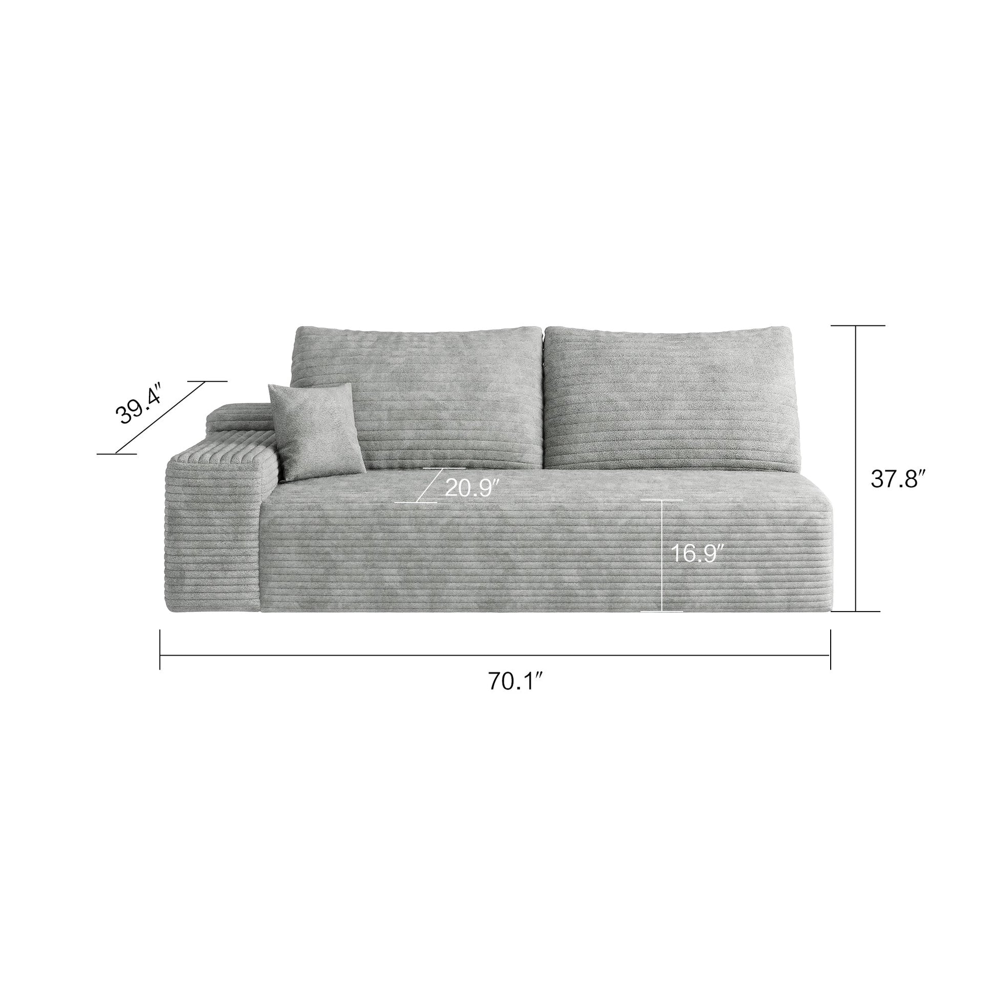 Y119 - 3R - GREY 3seater right grey - 1st Choice Furniture Direct