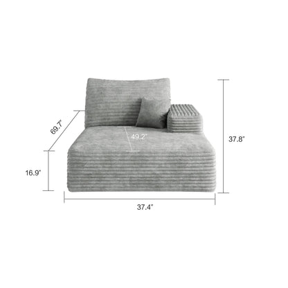 Y119 - L - SLEEPER - GREY sofa left sleeper grey - 1st Choice Furniture Direct