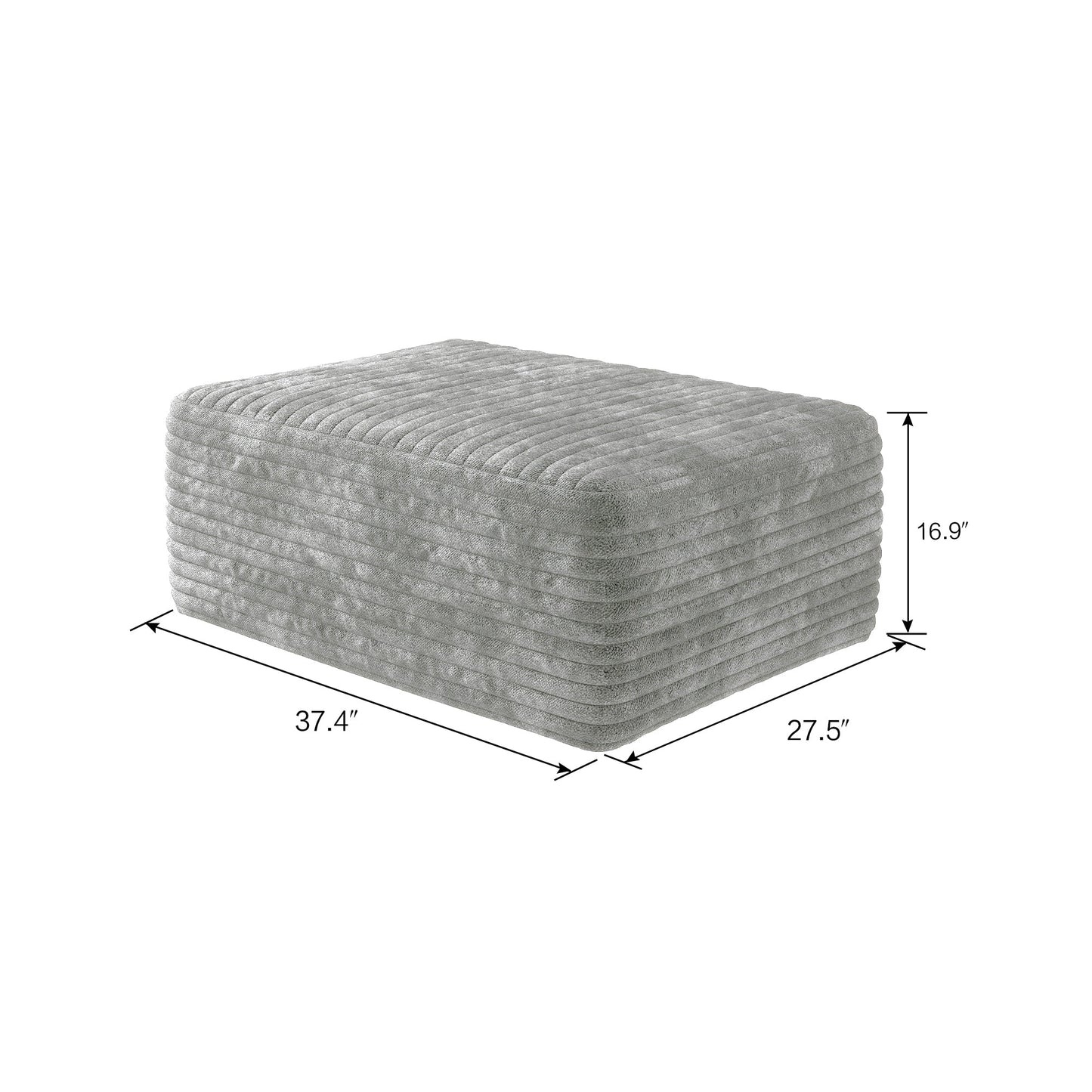 Y119 - OTTOMAN - GREY ottoman grey - 1st Choice Furniture Direct