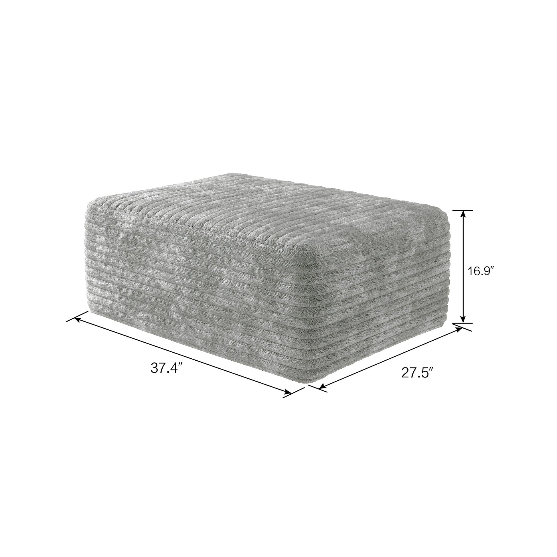 Y119 - OTTOMAN - GREY ottoman grey - 1st Choice Furniture Direct