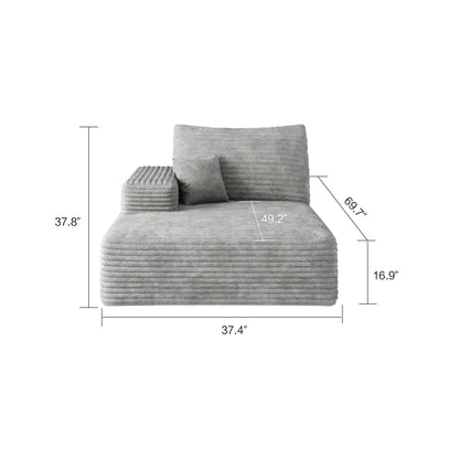 Y119 - R - SLEEPER - GREY right sleeper grey - 1st Choice Furniture Direct