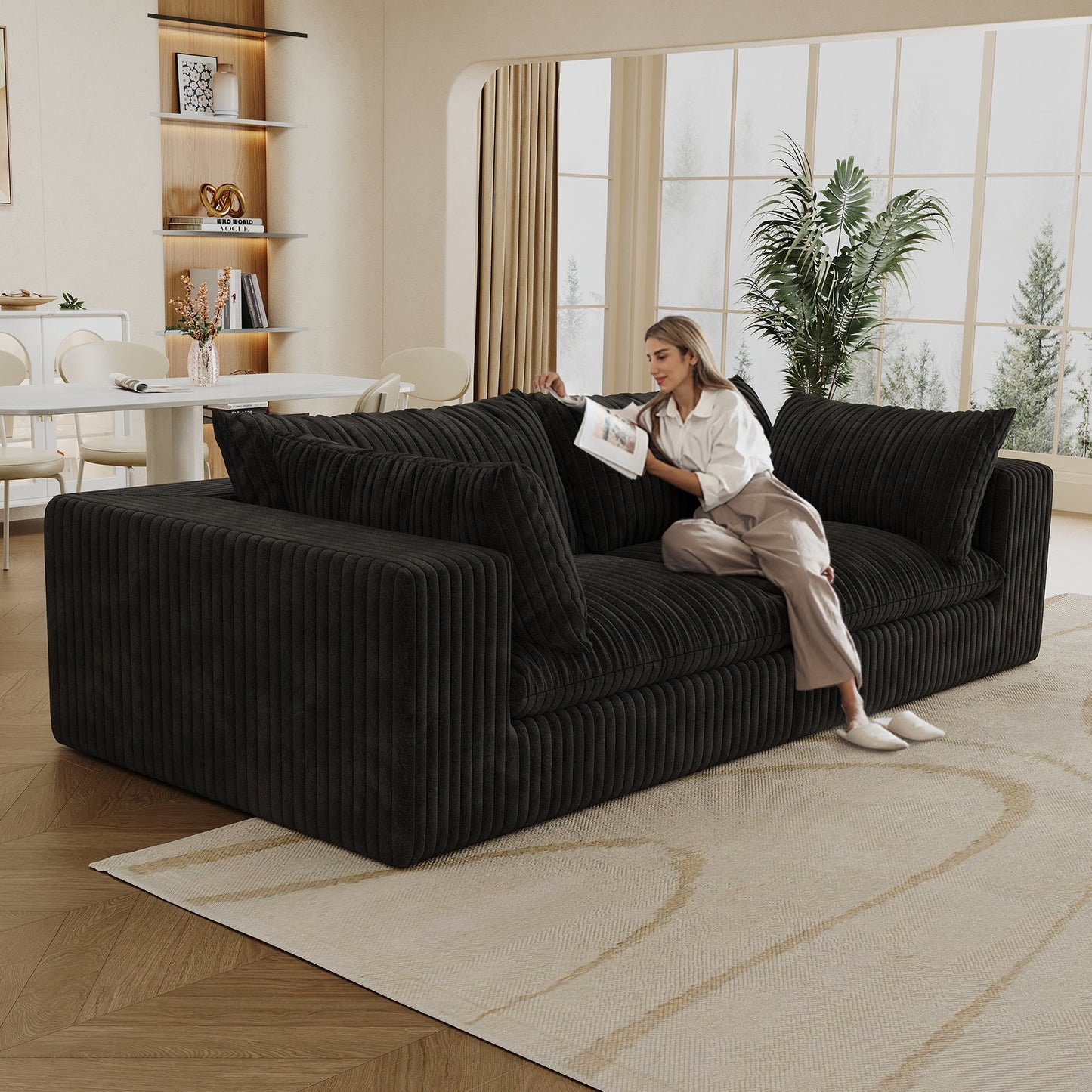 Y137 - 2SEATER - BLACK - 1st Choice Furniture Direct