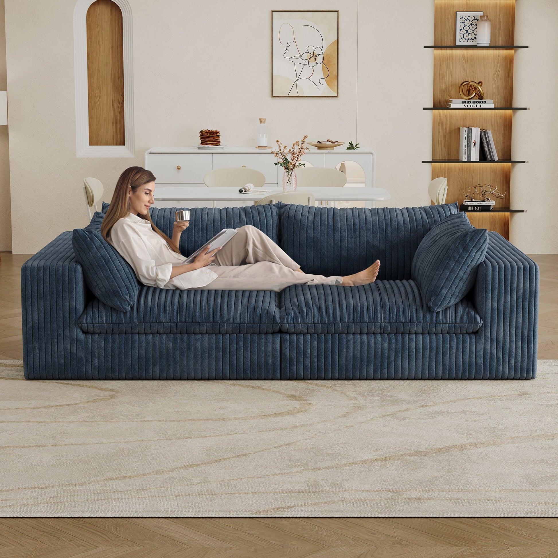 Y137 - 2SEATER - BLUE - 1st Choice Furniture Direct