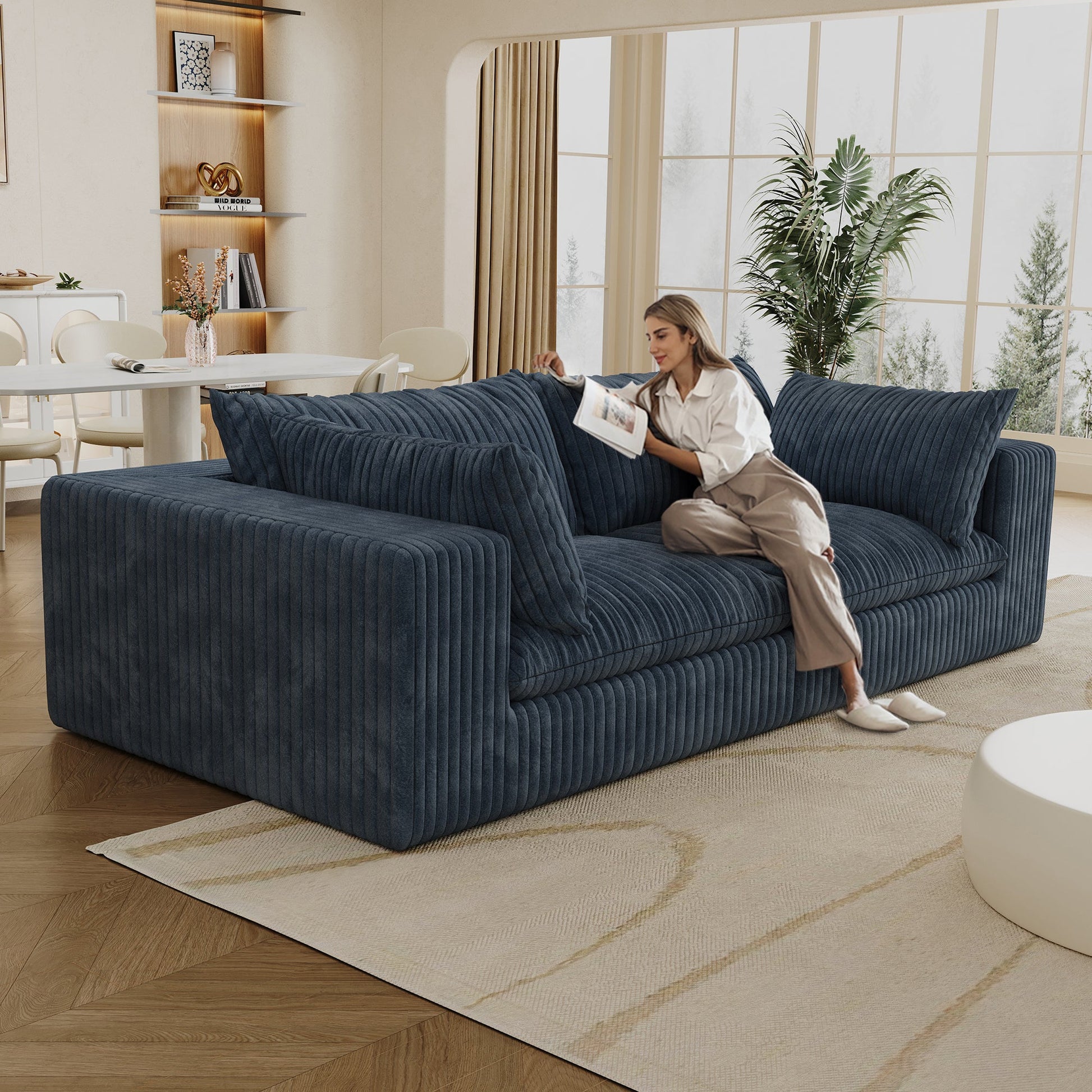 Y137 - 2SEATER - BLUE - 1st Choice Furniture Direct