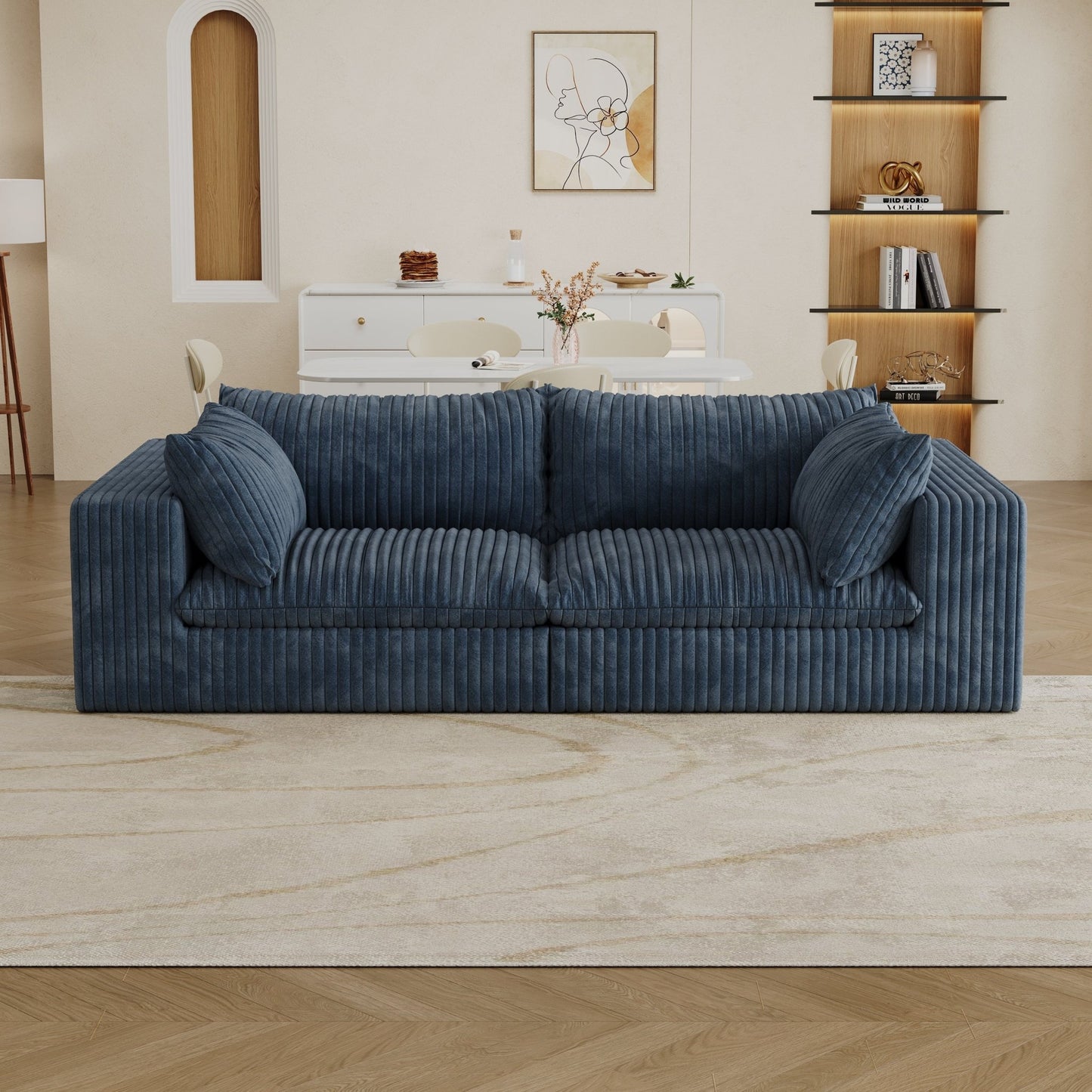 Y137 - 2SEATER - BLUE - 1st Choice Furniture Direct