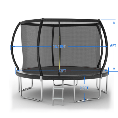 YC 12FT trampoline Pumpkin - Standard - Black - 1st Choice Furniture Direct