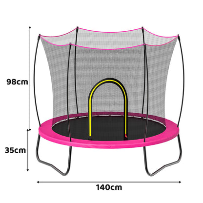 YC 55inch round trampoline - Elastic - PINK - 1st Choice Furniture Direct