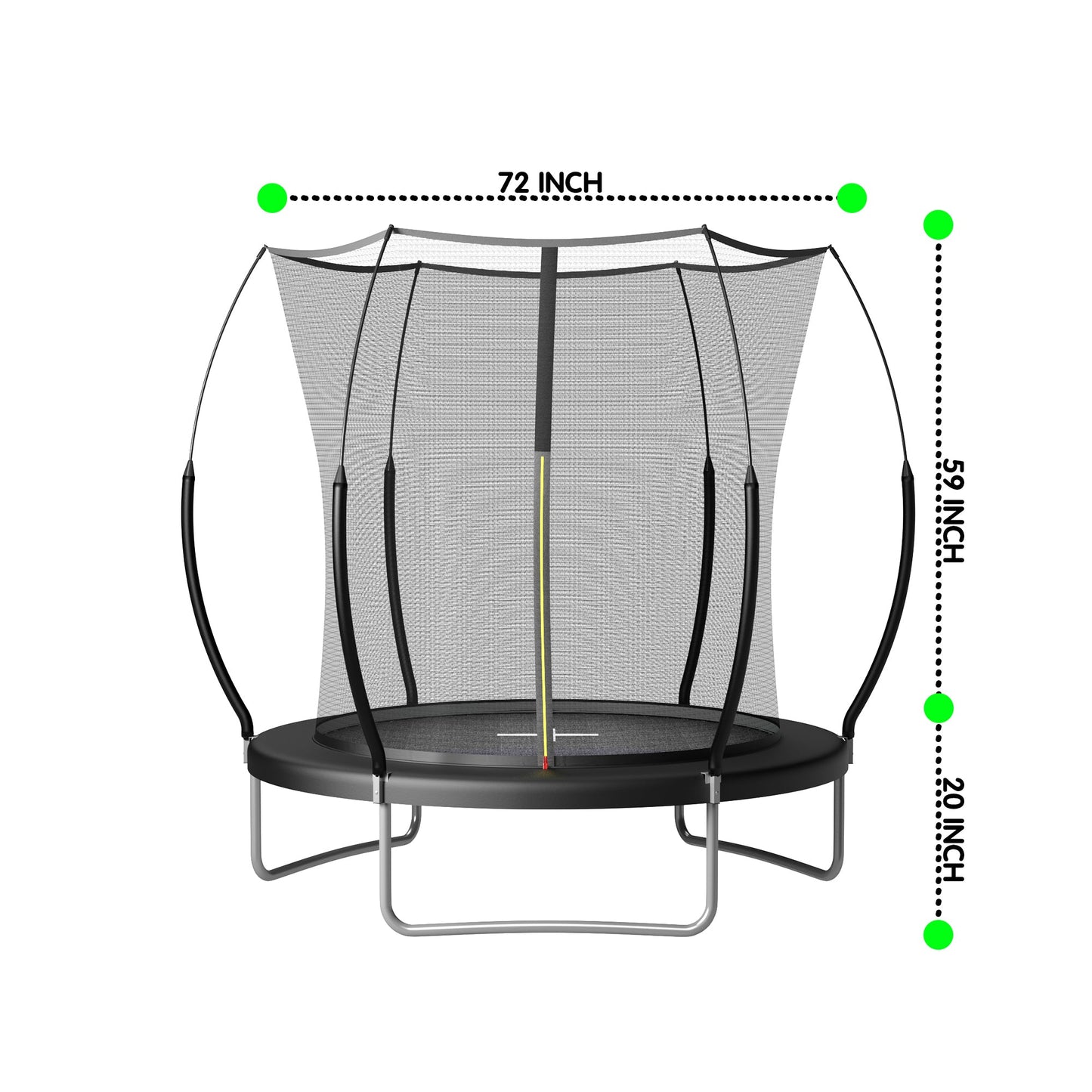 YC 6FT Springfree no Gap Trampoline- Blak - 1st Choice Furniture Direct