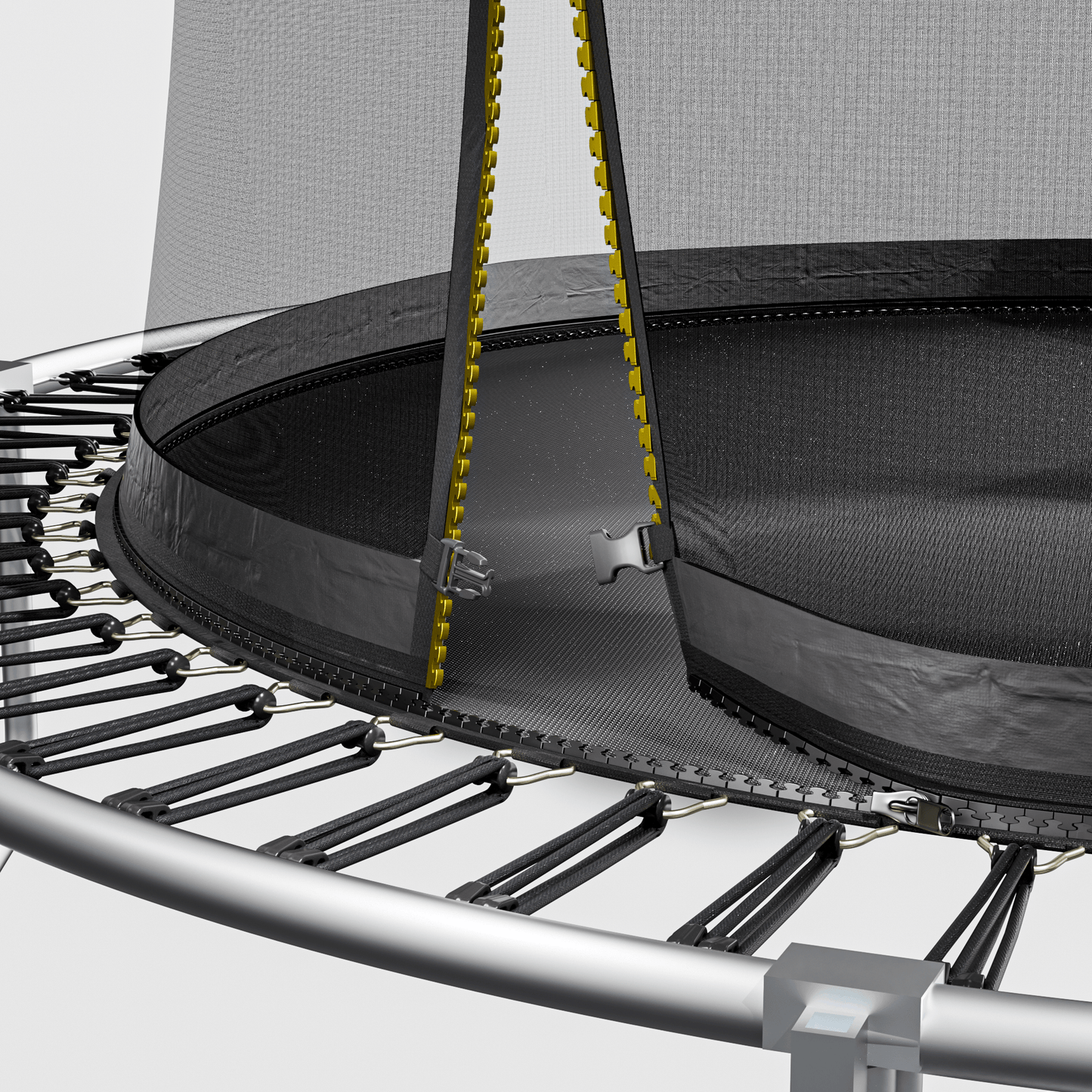 YC 8FT Springfree no Gap Trampoline - Black - 1st Choice Furniture Direct