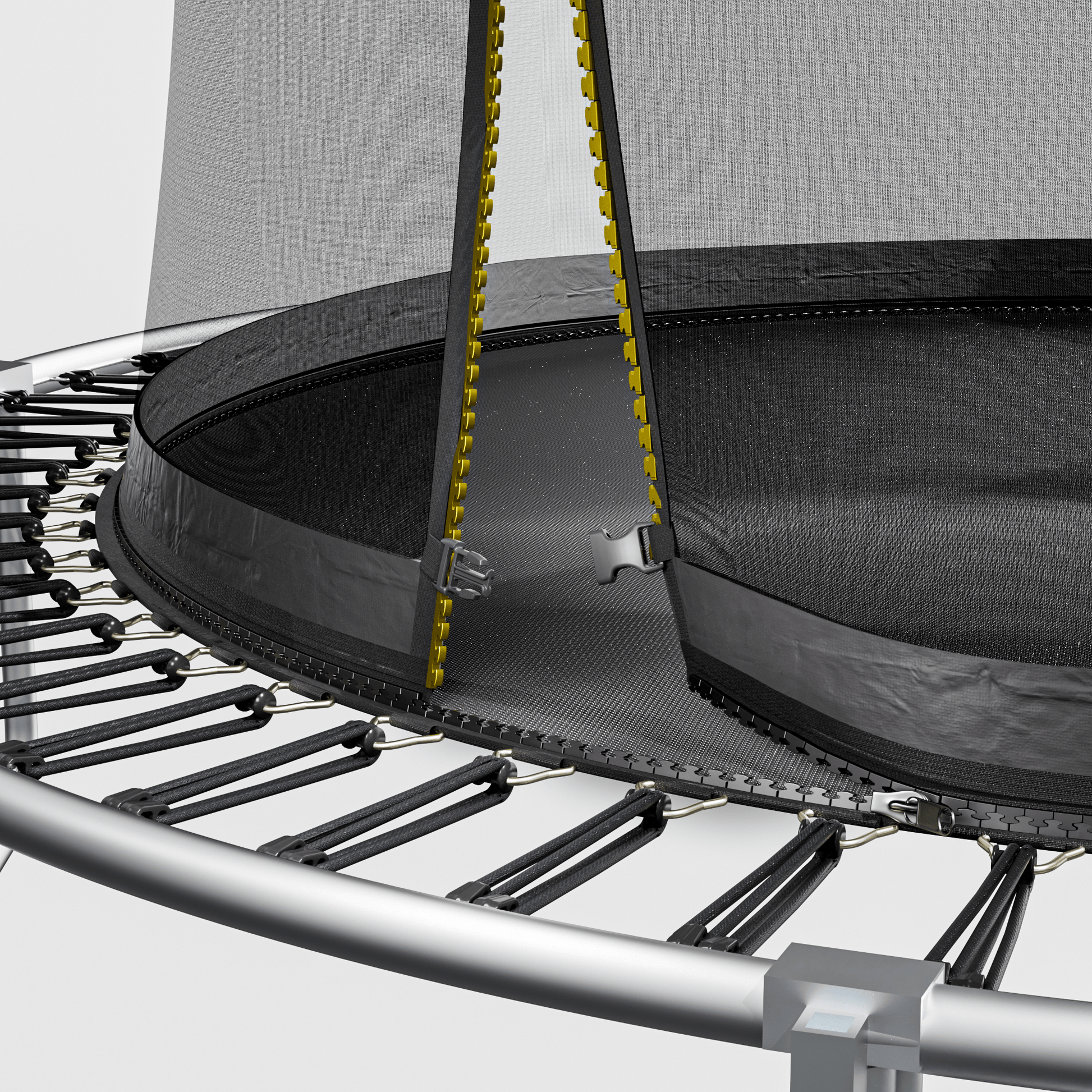 YC 8FT Springfree no Gap Trampoline - Black - 1st Choice Furniture Direct