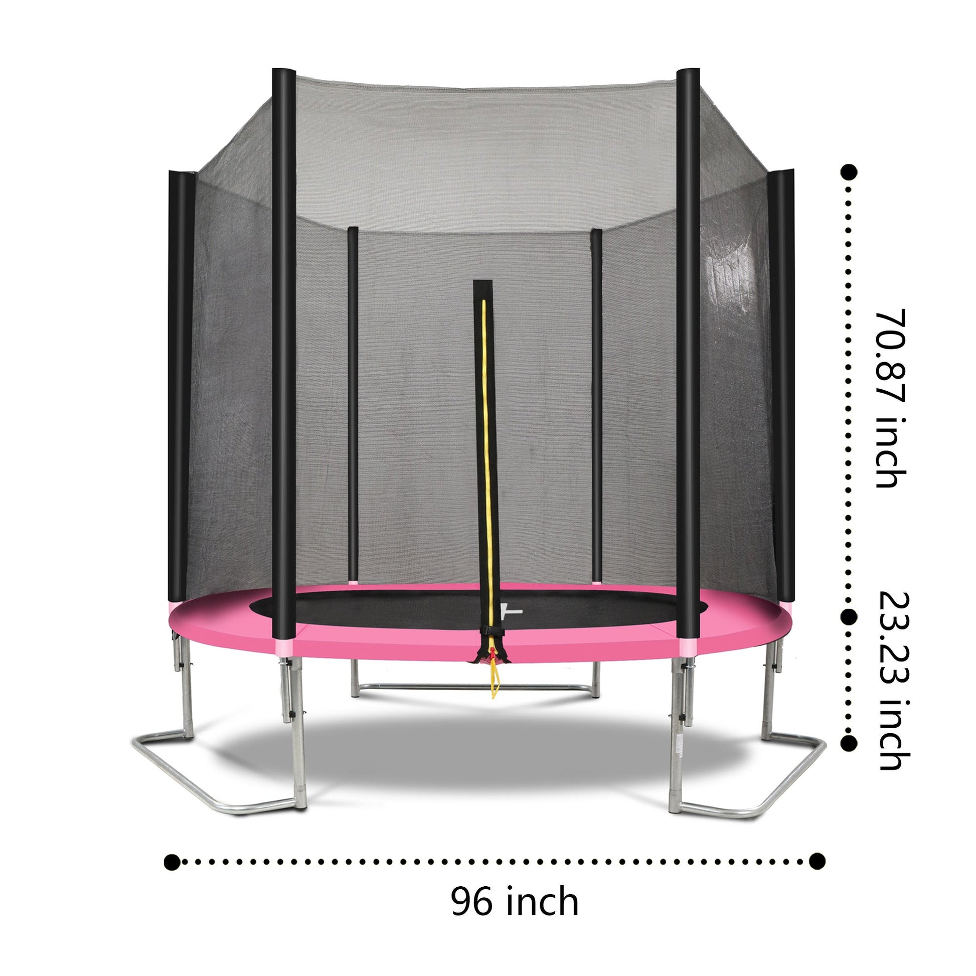 YC 8FT Trampoline Outer Net - Pink and black - 1st Choice Furniture Direct