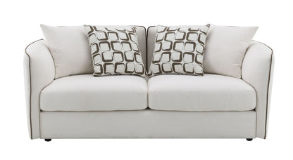 Yolanda Beige Chenille Loveseat w/4 Pillows - 1st Choice Furniture Direct