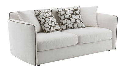 Yolanda Beige Chenille Loveseat w/4 Pillows - 1st Choice Furniture Direct