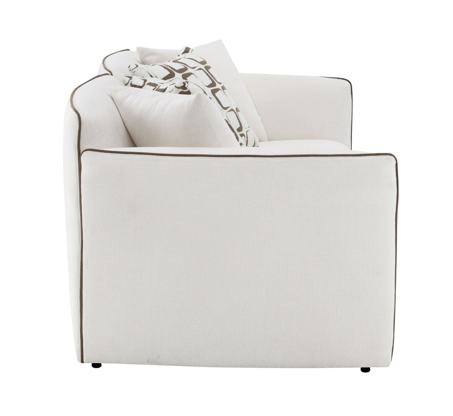 Yolanda Beige Chenille Loveseat w/4 Pillows - 1st Choice Furniture Direct
