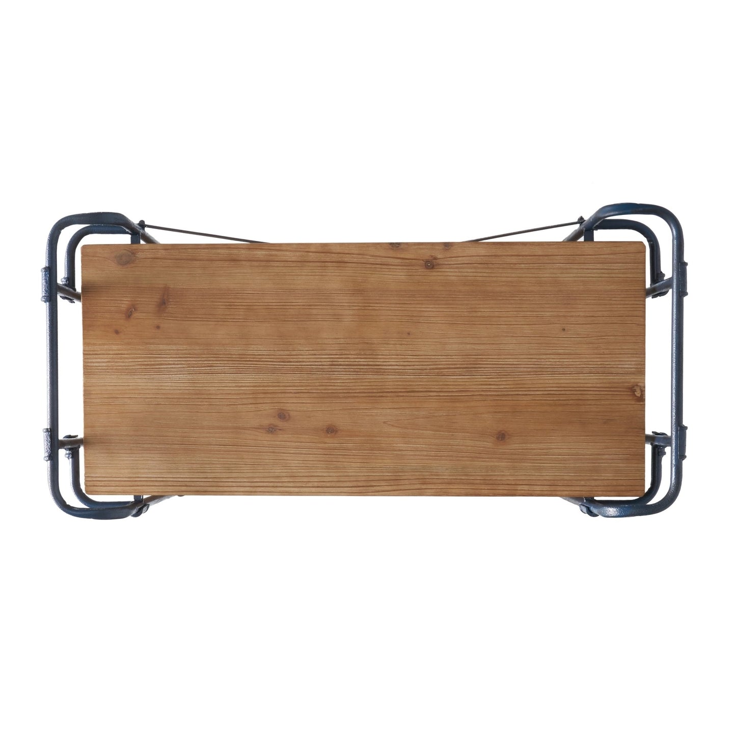 Yorktown Industrial 5 - Shelf Bookcase with Metal Pipework and Solid Fir in Natural Finish - 1st Choice Furniture Direct