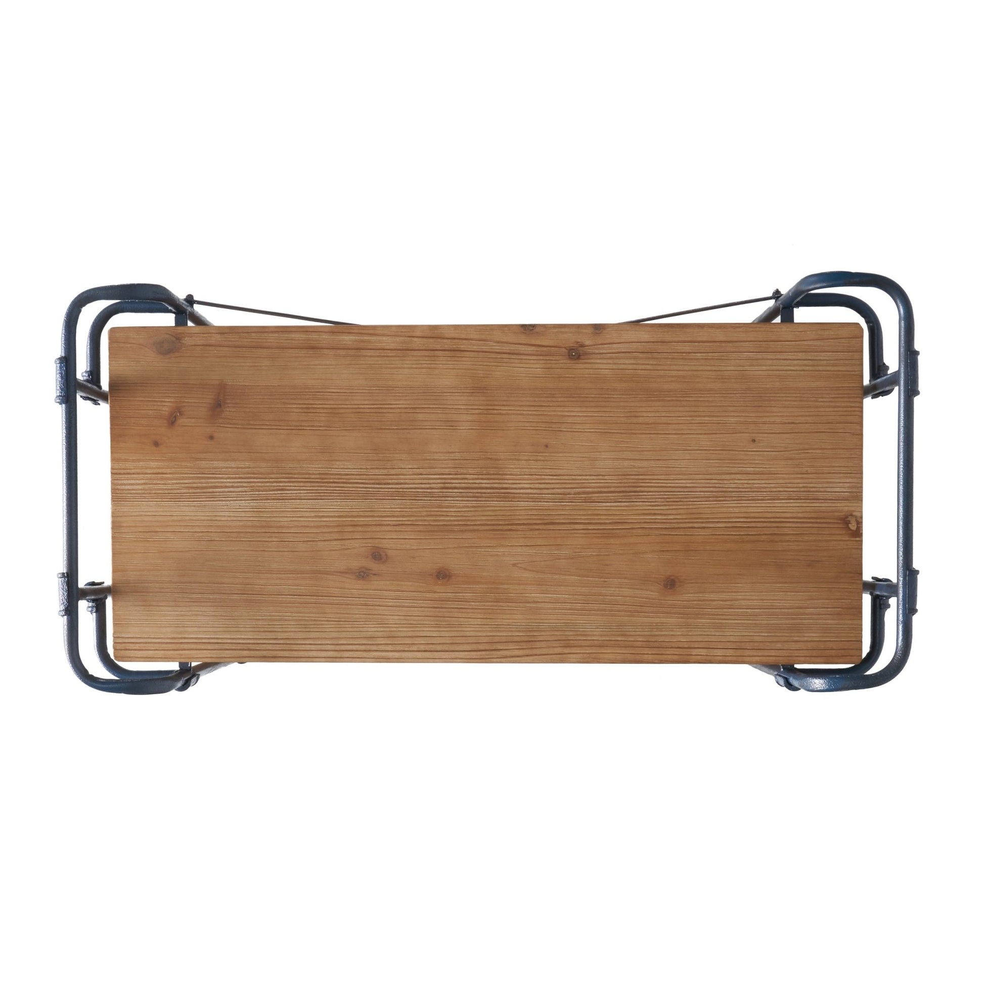 Yorktown Industrial 5 - Shelf Bookcase with Metal Pipework and Solid Fir in Natural Finish - 1st Choice Furniture Direct