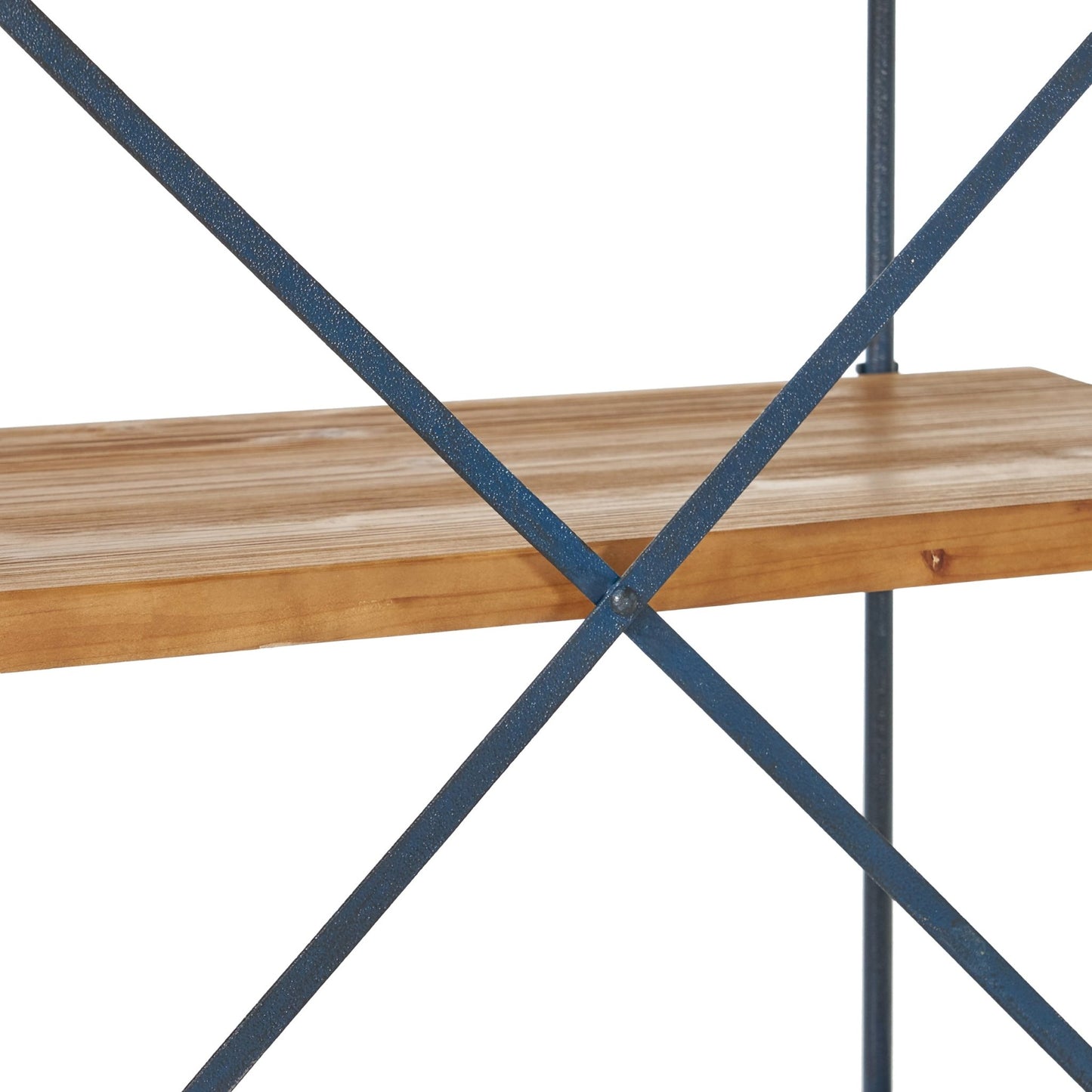 Yorktown Industrial 5 - Shelf Bookcase with Metal Pipework and Solid Fir in Natural Finish - 1st Choice Furniture Direct