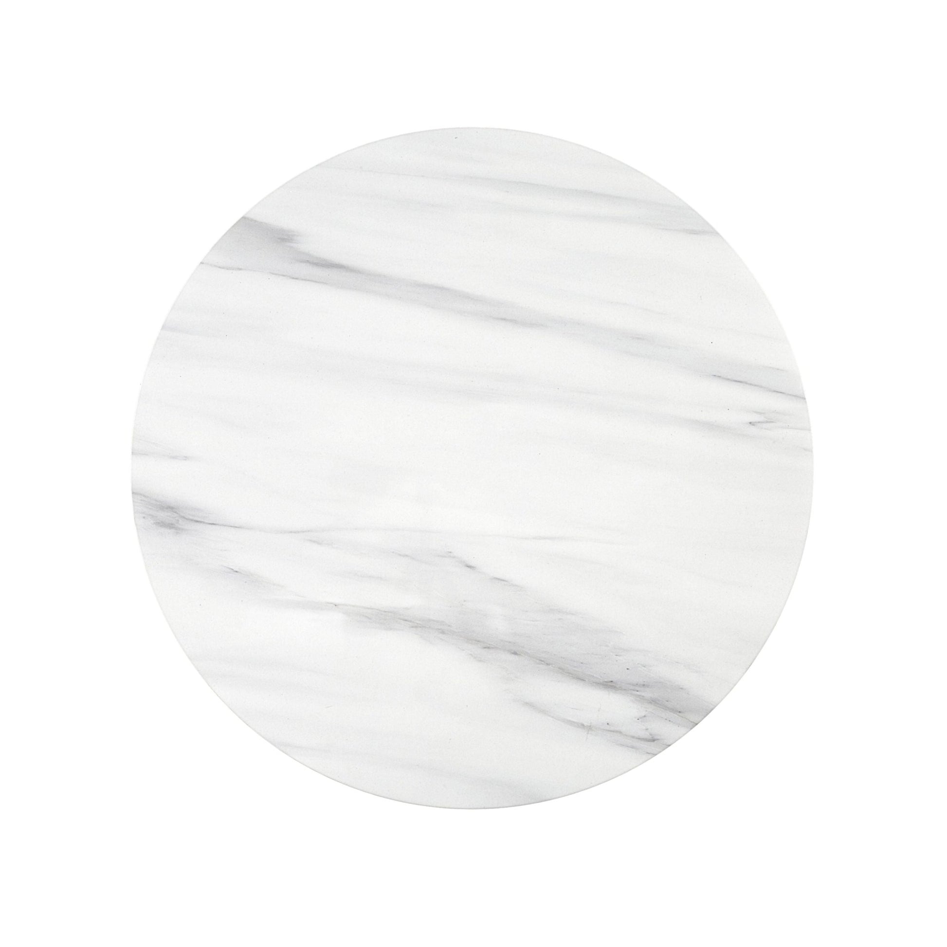 Zaid Engineering Marble & White High Gloss Finish End Table - 1st Choice Furniture Direct
