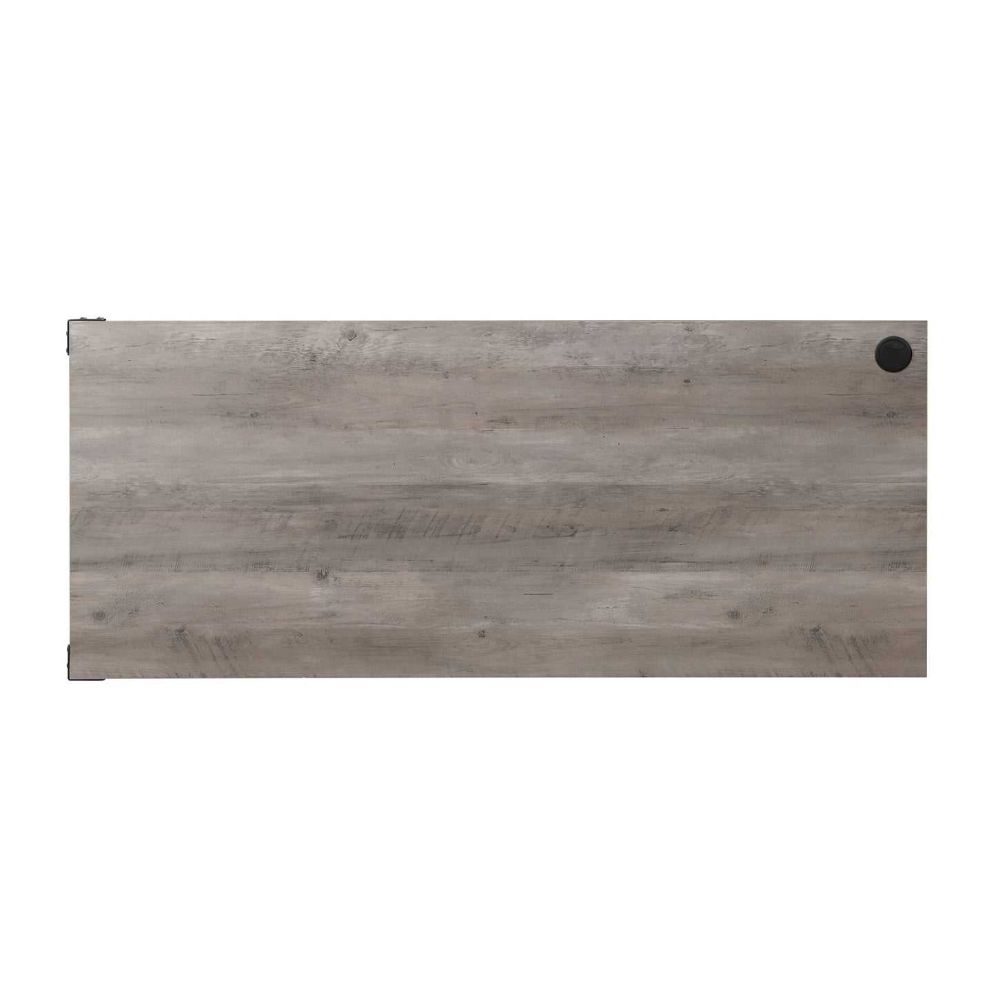 Zakawani Gray Oak & Black Finish Writing Desk with a Cabinet - 1st Choice Furniture Direct