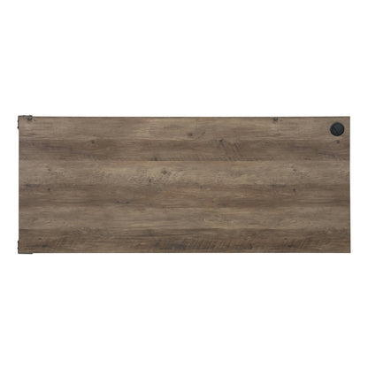 Zakwani Rustic Oak & Black Finish Writing Desk - 1st Choice Furniture Direct