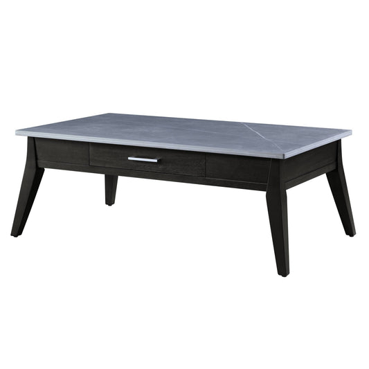 Zemocryss Sintered Stone Top & Dark Brown Finish Coffee Table - 1st Choice Furniture Direct